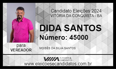 Candidato DIDA SANTOS 2024 - VITÓRIA DA CONQUISTA - Eleições