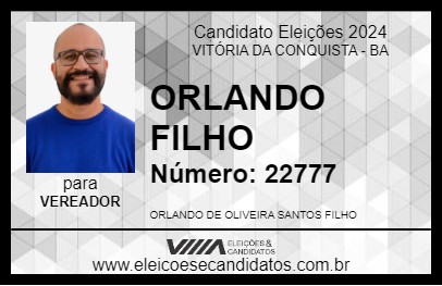 Candidato ORLANDO FILHO 2024 - VITÓRIA DA CONQUISTA - Eleições