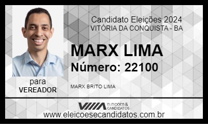 Candidato MARX LIMA 2024 - VITÓRIA DA CONQUISTA - Eleições