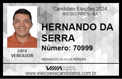 Candidato HERNANDO DA SERRA 2024 - RIO DO PIRES - Eleições