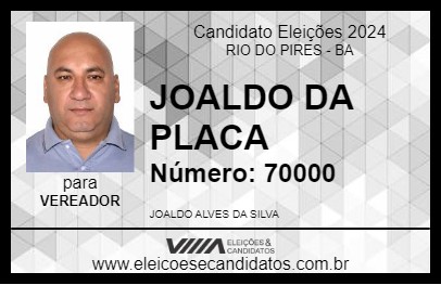 Candidato JOALDO DA PLACA 2024 - RIO DO PIRES - Eleições