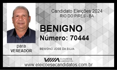 Candidato BENIGNO 2024 - RIO DO PIRES - Eleições