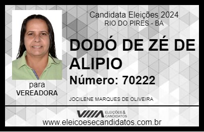 Candidato DODÓ DE ZÉ DE ALIPIO 2024 - RIO DO PIRES - Eleições