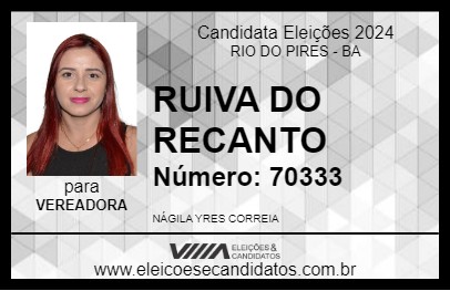 Candidato RUIVA DO RECANTO 2024 - RIO DO PIRES - Eleições