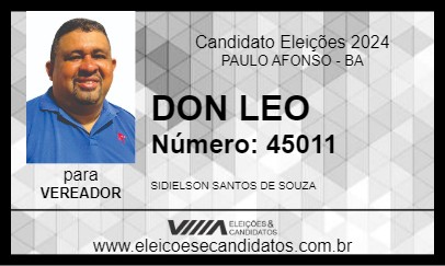 Candidato DON LEO 2024 - PAULO AFONSO - Eleições