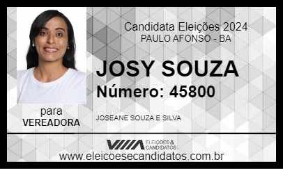 Candidato JOSY SOUZA 2024 - PAULO AFONSO - Eleições