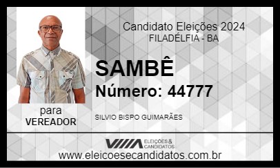 Candidato SAMBÊ 2024 - FILADÉLFIA - Eleições