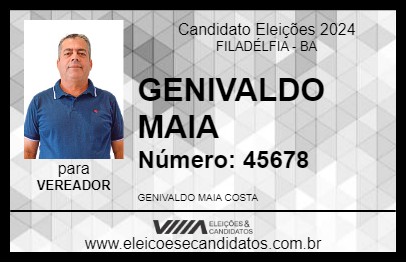 Candidato GENIVALDO MAIA 2024 - FILADÉLFIA - Eleições