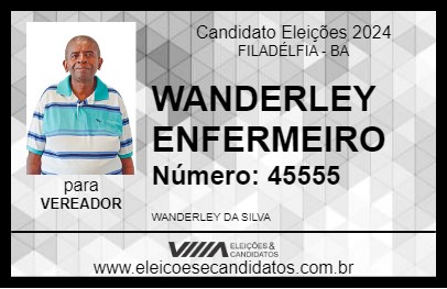 Candidato WANDERLEY ENFERMEIRO 2024 - FILADÉLFIA - Eleições