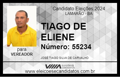 Candidato TIAGO DE ELIENE 2024 - LAMARÃO - Eleições