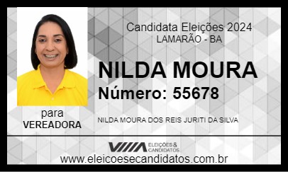 Candidato NILDA MOURA 2024 - LAMARÃO - Eleições