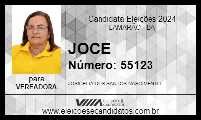 Candidato JOCE 2024 - LAMARÃO - Eleições