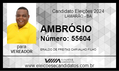 Candidato AMBRÓSIO 2024 - LAMARÃO - Eleições