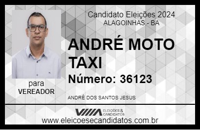 Candidato ANDRÉ MOTO TAXI 2024 - ALAGOINHAS - Eleições