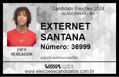 Candidato EXTERNET SANTANA 2024 - ALAGOINHAS - Eleições