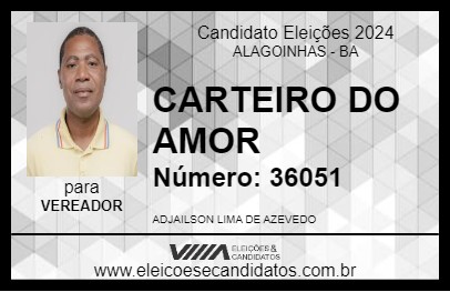 Candidato CARTEIRO DO AMOR 2024 - ALAGOINHAS - Eleições