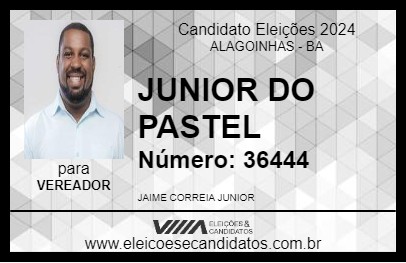 Candidato JUNIOR DO PASTEL 2024 - ALAGOINHAS - Eleições