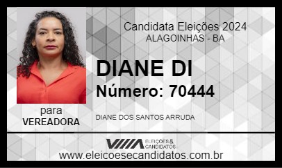 Candidato DIANE DI 2024 - ALAGOINHAS - Eleições