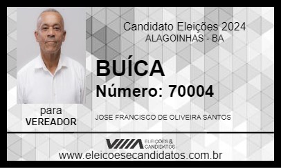 Candidato BUÍCA 2024 - ALAGOINHAS - Eleições