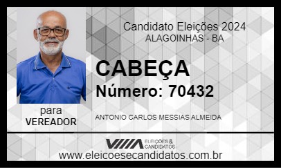 Candidato CABEÇA 2024 - ALAGOINHAS - Eleições