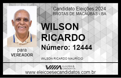 Candidato WILSON RICARDO 2024 - BROTAS DE MACAÚBAS - Eleições