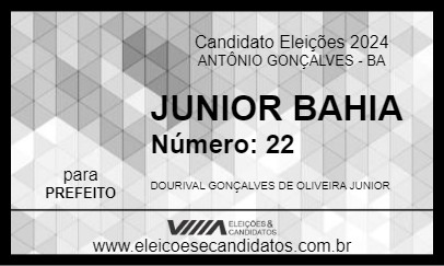 Candidato JUNIOR BAHIA 2024 - ANTÔNIO GONÇALVES - Eleições