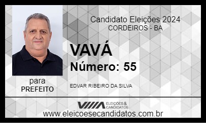 Candidato VAVÁ 2024 - CORDEIROS - Eleições