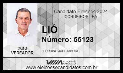 Candidato LIÓ 2024 - CORDEIROS - Eleições