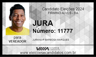 Candidato JURA 2024 - FIRMINO ALVES - Eleições