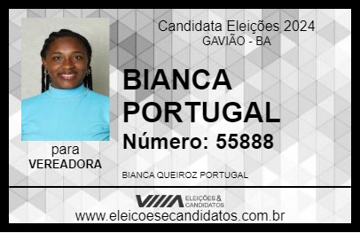 Candidato BIANCA PORTUGAL 2024 - GAVIÃO - Eleições