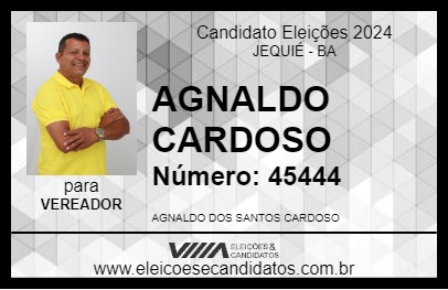 Candidato AGNALDO CARDOSO 2024 - JEQUIÉ - Eleições