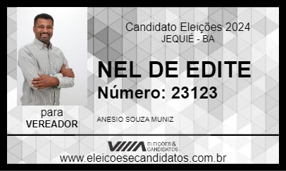 Candidato NEL DE EDITE 2024 - JEQUIÉ - Eleições