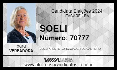 Candidato SOELI 2024 - ITACARÉ - Eleições