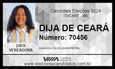 Candidato DIJA DE CEARÁ 2024 - ITACARÉ - Eleições