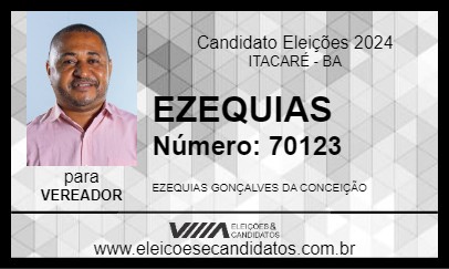 Candidato EZEQUIAS 2024 - ITACARÉ - Eleições