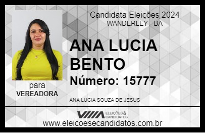 Candidato ANA LUCIA BENTO 2024 - WANDERLEY - Eleições