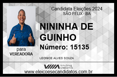 Candidato NININHA DE GUINHO 2024 - SÃO FÉLIX - Eleições