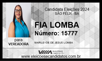 Candidato FIA LOMBA 2024 - SÃO FÉLIX - Eleições