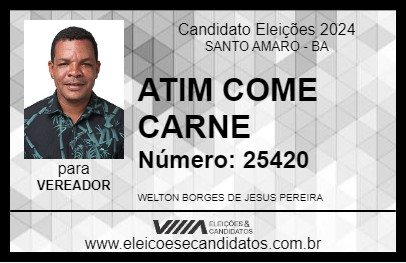 Candidato ATIM COME CARNE 2024 - SANTO AMARO - Eleições