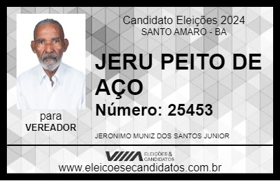 Candidato JERU PEITO DE AÇO 2024 - SANTO AMARO - Eleições