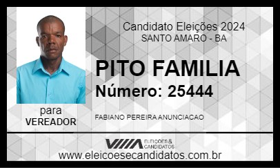 Candidato PITO FAMILIA 2024 - SANTO AMARO - Eleições