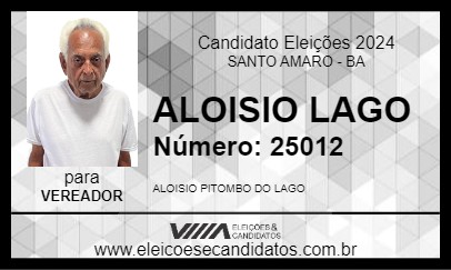 Candidato ALOISIO LAGO 2024 - SANTO AMARO - Eleições