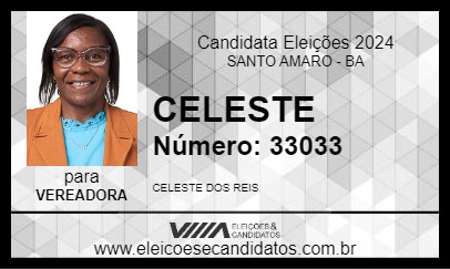 Candidato CELESTE 2024 - SANTO AMARO - Eleições