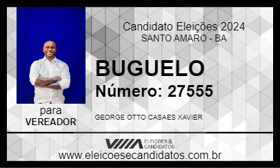 Candidato BUGUELO 2024 - SANTO AMARO - Eleições