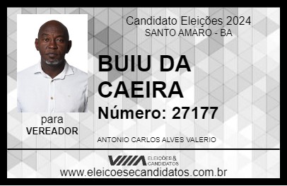 Candidato BUIU DA CAEIRA 2024 - SANTO AMARO - Eleições