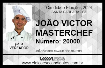 Candidato JOÃO VICTOR MASTERCHEF 2024 - SANTA BÁRBARA - Eleições