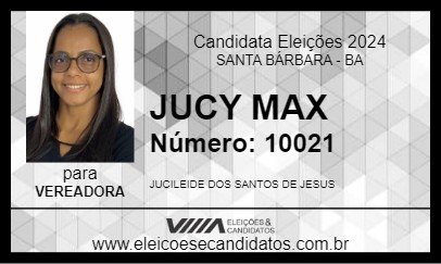 Candidato JUCY MAX 2024 - SANTA BÁRBARA - Eleições