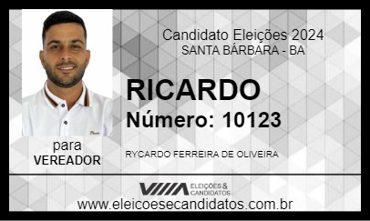 Candidato RICARDO 2024 - SANTA BÁRBARA - Eleições