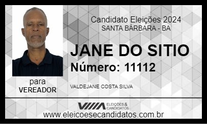 Candidato JANE DO SITIO 2024 - SANTA BÁRBARA - Eleições