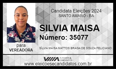 Candidato SILVIA MAISA 2024 - SANTO AMARO - Eleições